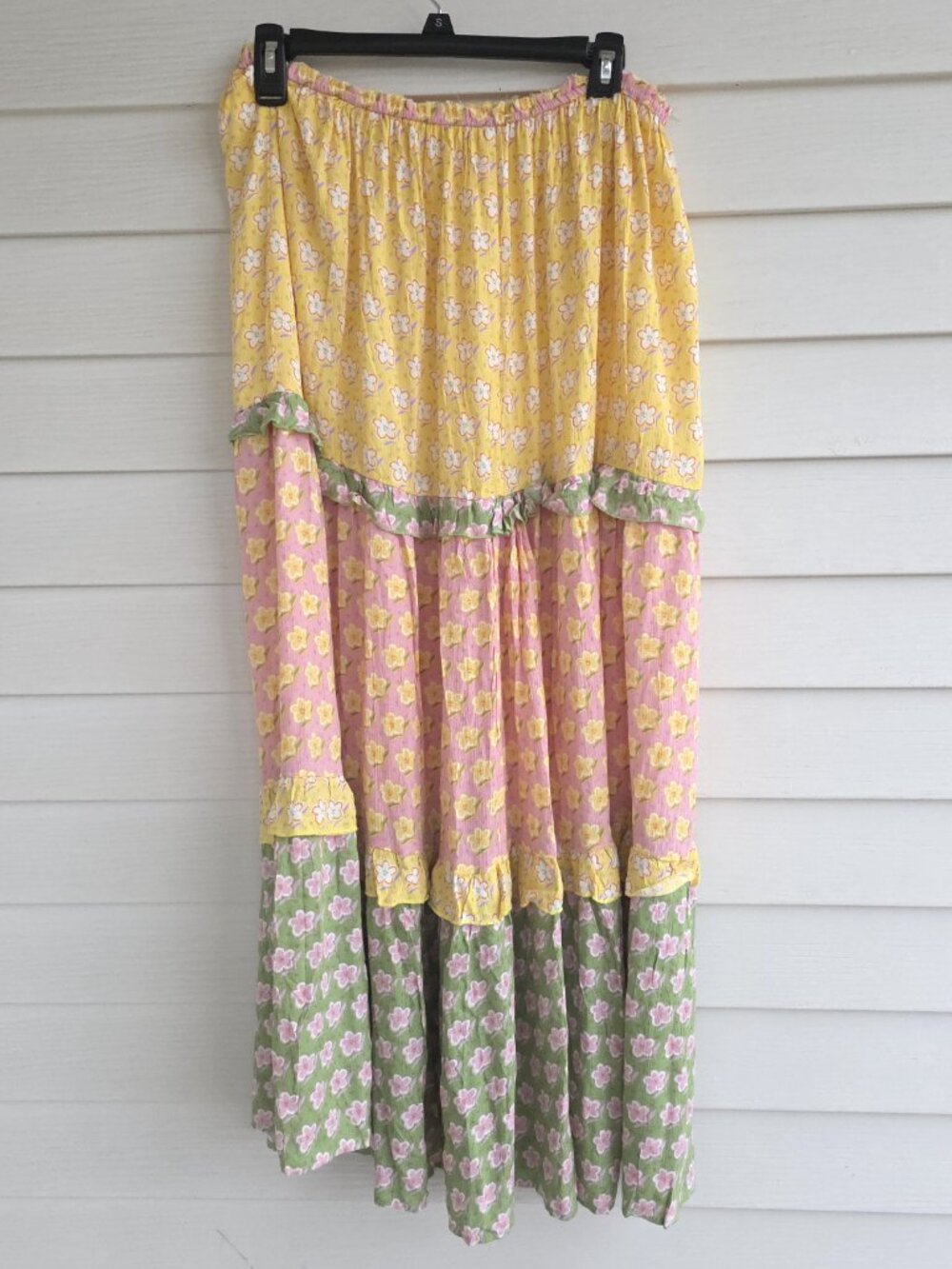 KIWI and PUNCH pastel floral rayon ruffled skirt - Picture 3 of 9
